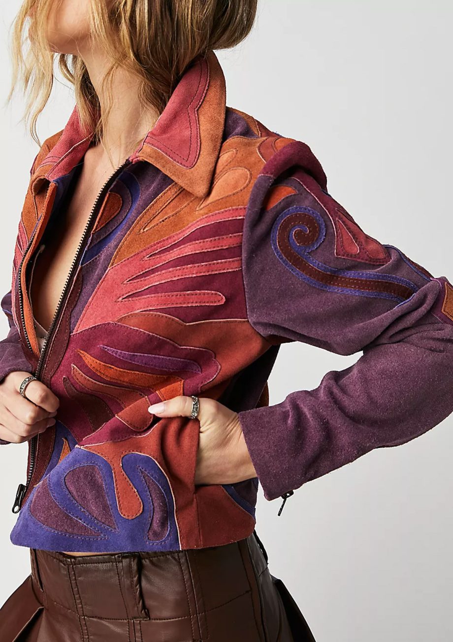 Multicolours Leather Jacket - Image 3